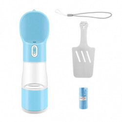 Portable Dog Bottle, 4 In 1 Leak Dog Travel Bottle With Food Container, Shovel An