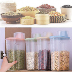 4pcs , Pouring Containers, Boxes For The Kit With Lid For Dry Food, N And Flour