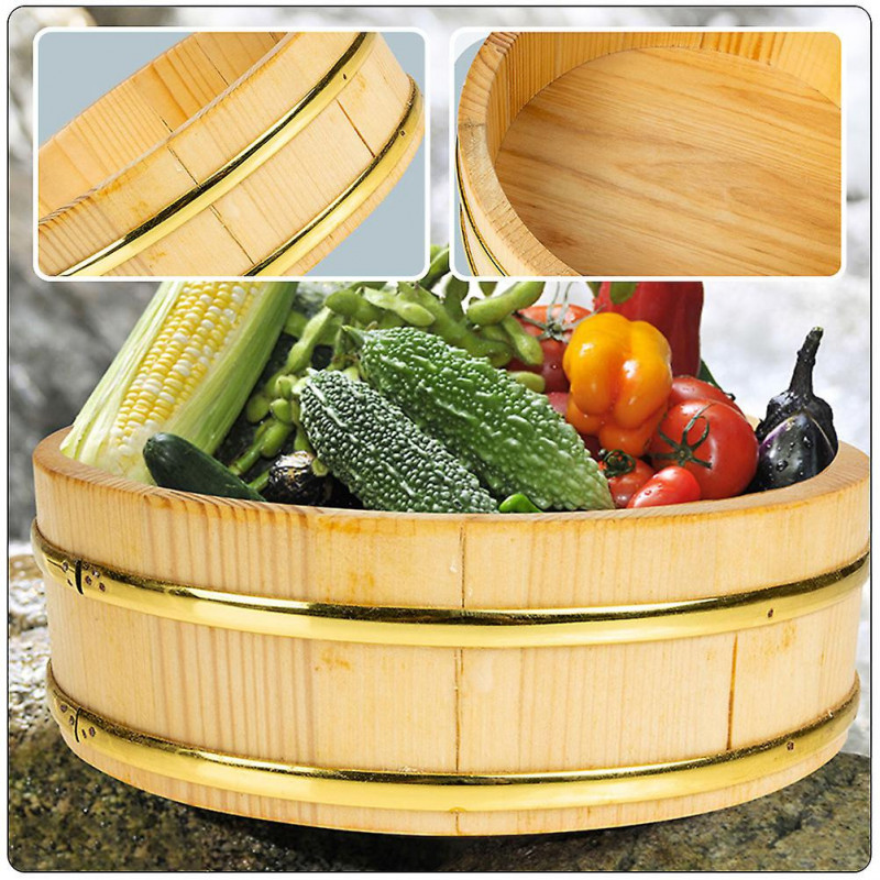 Japanese Sushi Bucket Rice Storage Bucket Sushi Serving Bucket for Restaurant