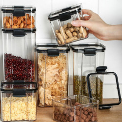 fornnerg Food Storage Jar with Lid Wear Resistant Portable Kitchen Dining Room Airtight Food Storage fornnerg Food Storage Jar with Lid Wear Resistant Portable Kitchen Dining Room Airtight Food Storage