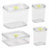 1 Set Food Storage Jar Transparent Large Capacity Leakproof Moisture-proof Clear Grain Storage Box