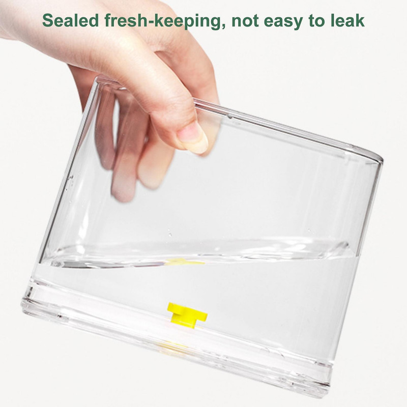 1 Set Food Storage Jar Transparent Large Capacity Leakproof Moisture-proof Clear Grain Storage Box
