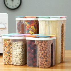 Grain Storage Box Food Grade Transparent Good Sealing Effect Large Capacity Detachable Save Space Grain Storage Box Food Grade Transparent Good Sealing Effect Large Capacity Detachable Save Space