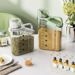 Rice Dispenser Clear Body Sealed Tanks Ingredient Bin With Handle And Cup Housewarming Gifts Rice Dispenser Clear Body Sealed Tanks Ingredient Bin With Handle And Cup Housewarming Gifts