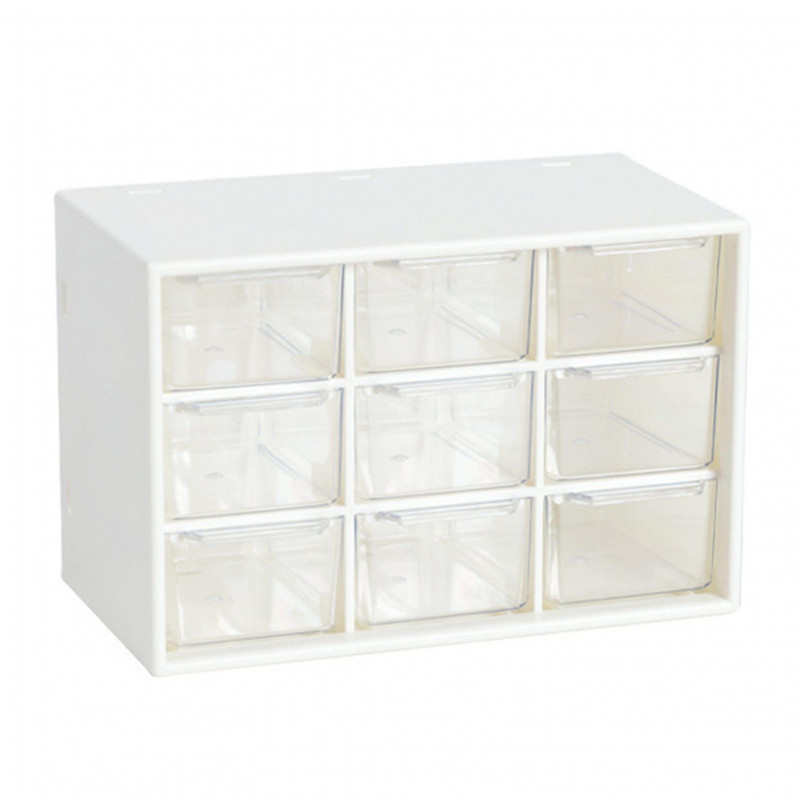 Boîte de rangement haute capacité anti-poussière transparent 9 tiroirs organisateur d’armoire de rangement pour [...]