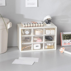 Boîte de rangement haute capacité anti-poussière transparent 9 tiroirs organisateur d’armoire de rangement pour [...]