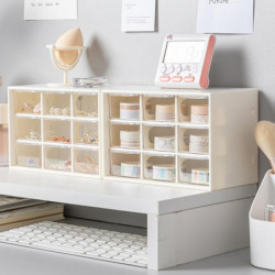 Boîte de rangement haute capacité anti-poussière transparent 9 tiroirs organisateur d’armoire de rangement pour [...]