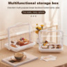 Portable Sealed Bread Storage Box Dust-proof Moisture-proof Easy to Clean Double-sided Opening Cover Transparent [...]