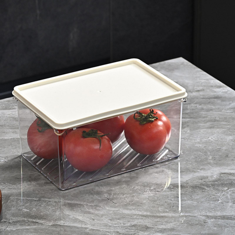 Transparent Fruit Storage Box with Lid Food Grade Stackable Vegetable Preservation Large Capacity Refrigerator [...]