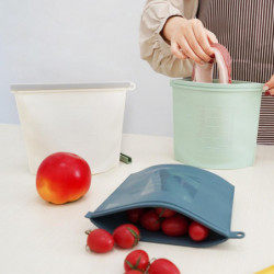 Food Storage Bag Good Sealing Large Capacity Heat-resistant Silicone Refrigerator Fruit Vegetable Storage Bag Home [...]