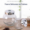 Round Glass Medium Candy Storage Jar With Lid Moisture-proof Fresh-keeping Box For Home Daily Food Storage