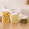 Transparent Grain Storage Box with Measuring Cup Durable Moisture-Proof Sealing Cans for Cereal Mung Beans