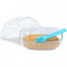 Ubiuo Hamster Sand Bath Container Large Transparent Plastic Toilet With Scoop Set For Small Pet Animals Cage Accessories