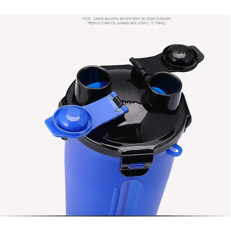 Dog Water Bottle Dog Bowls For Traveling Pet Food Container 2-in-1 With Collapsible Dog Bowls Wanke