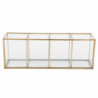 Nordic Gold Grid Glass Flip Storage Tank Box Luxury Modern Cosmetics Storage Box Container -landsca