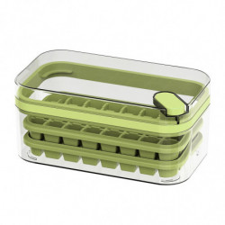 Ice Tray With Lid And Bin 2 Pack For Freezer 64 Pcs Ice GAO2979