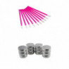Lot 50 Disposable Lip Gloss Balm Brush + Lot 12 Aluminum Round Tins Storing Cans Jars Container With Screw Thread [...]