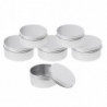 6 Pieces Aluminium Lip Balm Empty Pot Jar Tin Container Box With Screw Lid