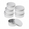 6 Pieces Aluminium Lip Balm Empty Pot Jar Tin Container Box With Screw Lid