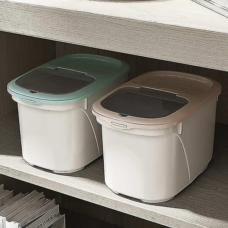 Plastic 10Kg Rice Storage Box Sealed Moisture-Proof Large Capacity Grain Flour Container Kitchen Ri