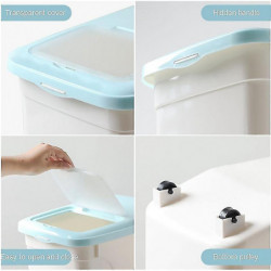 Plastic 10Kg Rice Storage Box Sealed Moisture-Proof Large Capacity Grain Flour Container Kitchen Ri