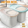 Plastic 10Kg Rice Storage Box Sealed Moisture-Proof Large Capacity Grain Flour Container Kitchen Ri