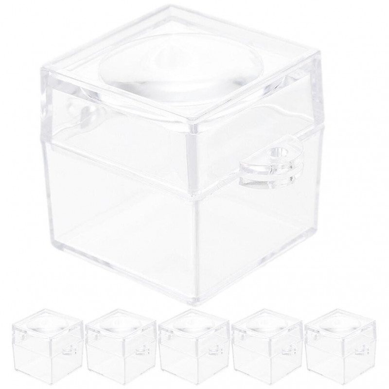 6pcs Visualiseurs de bugs pratiques Pots grossissants portables Boîtes de loupe domestiques