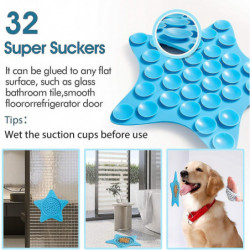 Tapis de léchage pour chiens, tapis de léchage de chien, tapis de distraction pour chien avec forte aspirationblue2pcs