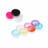 10x Round Edge Plastic Cosmetic Jar With Screw Lid Durable And