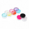 10x Round Edge Plastic Cosmetic Jar With Screw Lid Durable And