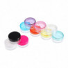 10x Round Edge Plastic Cosmetic Jar With Screw Lid Durable And