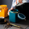 1.1l Large Capacity Storage Jar Coffee Canister For Powder Flour Sugar Morandi Blue