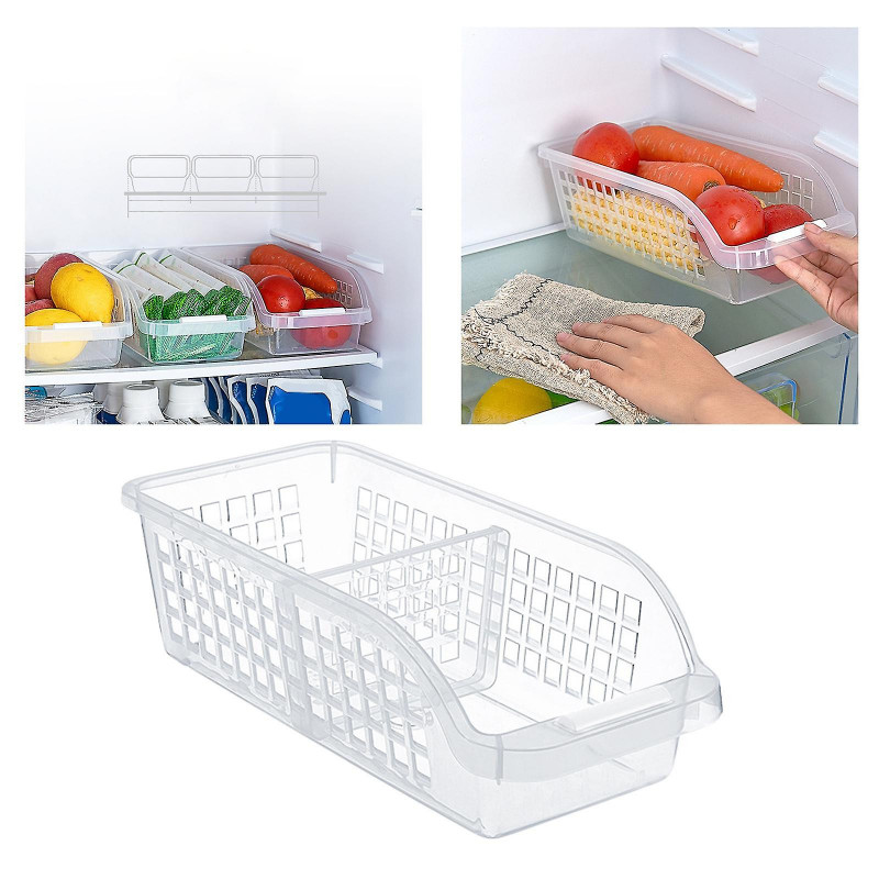 3xclear Kitchen Refrigerator Organizer Storage Box Food Container Bin