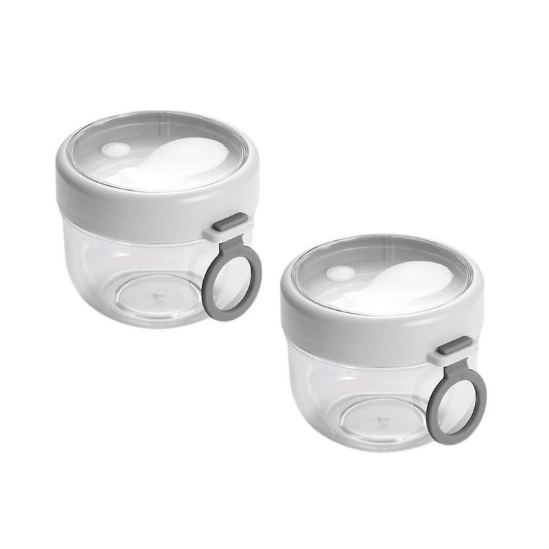 2pcs 20oz Overnight Oats Container With Lid And Spoon - Portable Oatmeal Breakfast Cup For On-the-g