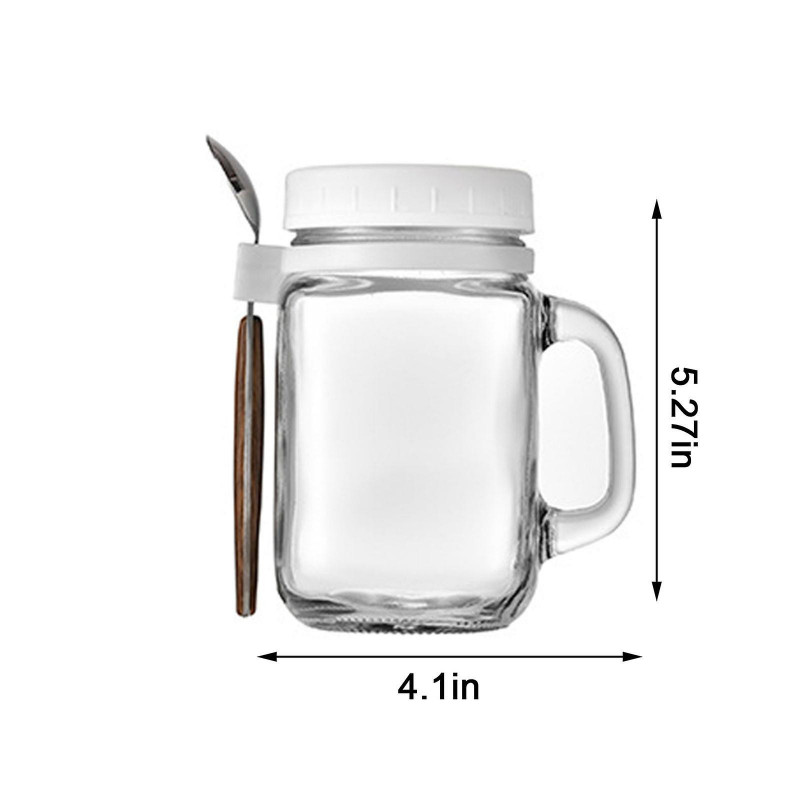 Cuisine et salle à manger poignée portable Pots d’avoine de nuit, récipient d’avoine de nuit avec couvercle et [...]