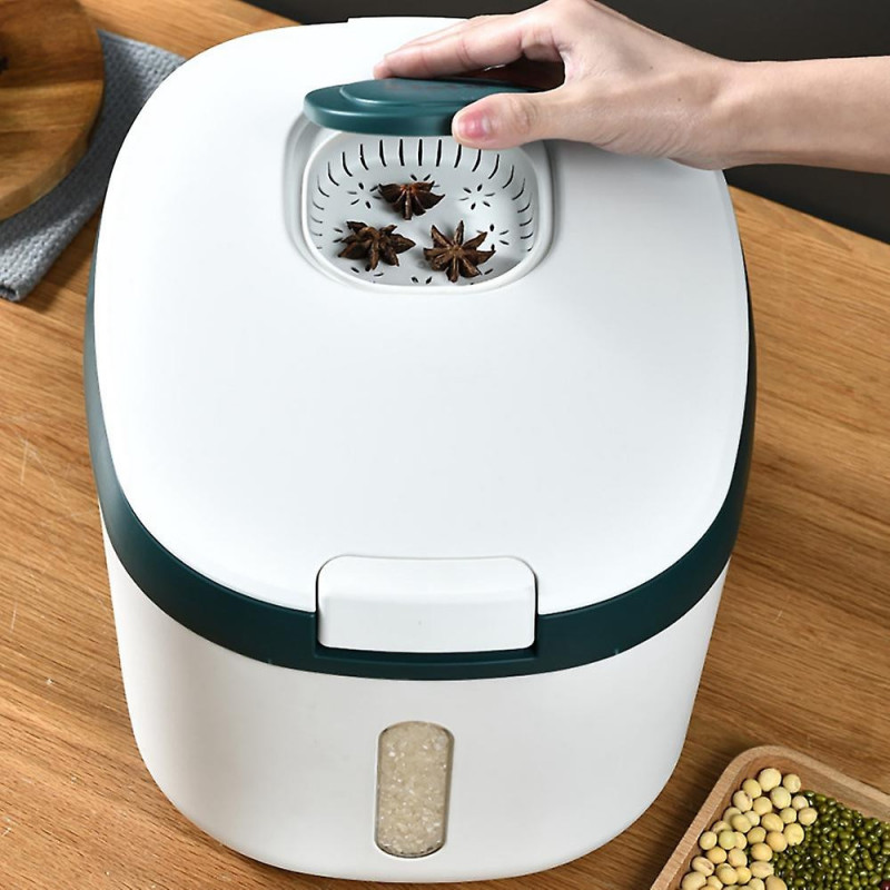 5kg Seau de riz Distributeur de riz scellé Insecte Étanche à l’humidité Conteneur de riz Boîte à grains