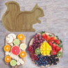 A-Snack Plate Space-Saving Storing Squirrel Wooden Snack Tray Pear Fruit Tray Nut Container Tablewa
