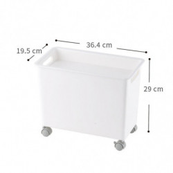Storage Bin With Wheels Simple Style Smooth Box For Kitchen Pantry Cupboard