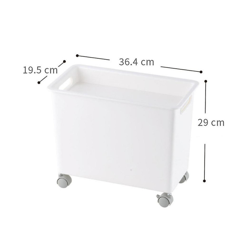 Storage Bin With Wheels Simple Style Smooth Box For Kitchen Pantry Cupboard