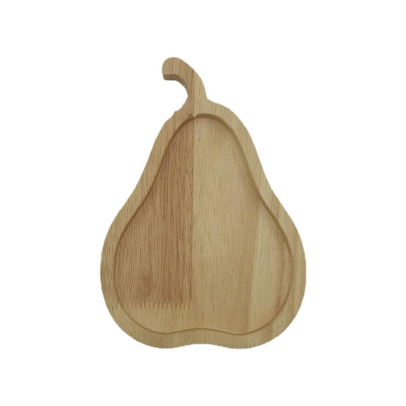 D-Snack Plate Space-Saving Storing Squirrel Wooden Snack Tray Pear Fruit Tray Nut Container Tablewa