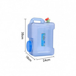 Bidon d’eau avec robinet et poignées, réservoir d’eau de voiture à seau portable de camping 12L avec couvercle pour Ou
