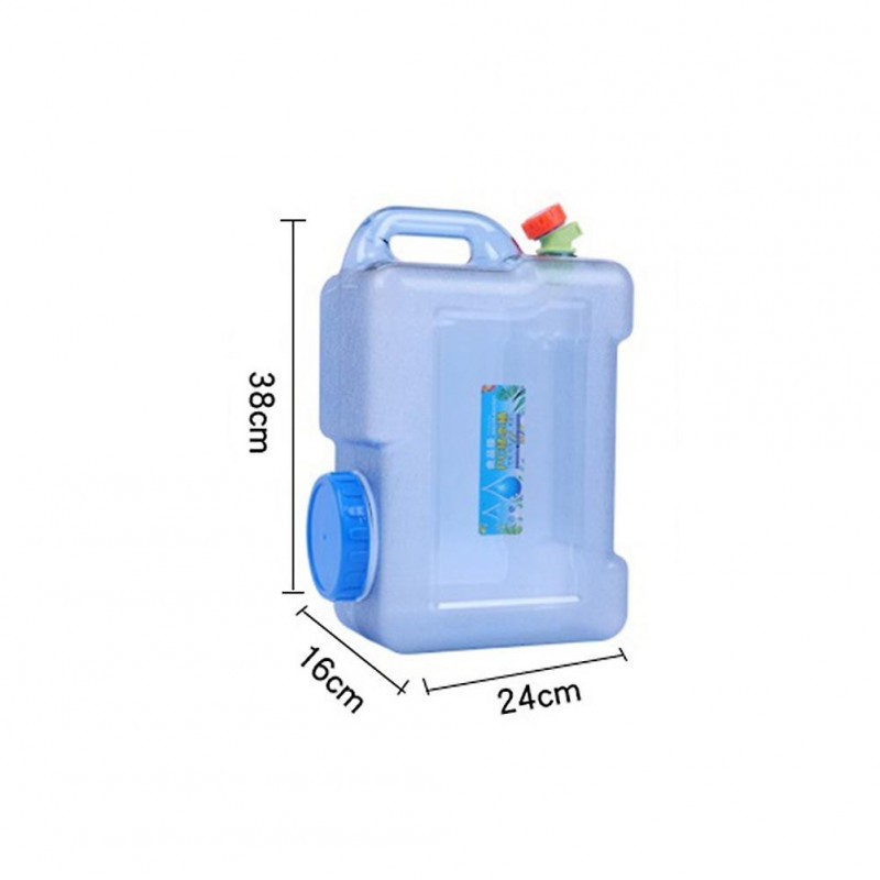 Bidon d’eau avec robinet et poignées, réservoir d’eau de voiture à seau portable de camping 12L avec couvercle pour Ou