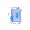Bidon d’eau avec robinet et poignées, réservoir d’eau de voiture à seau portable de camping 12L avec couvercle pour Ou