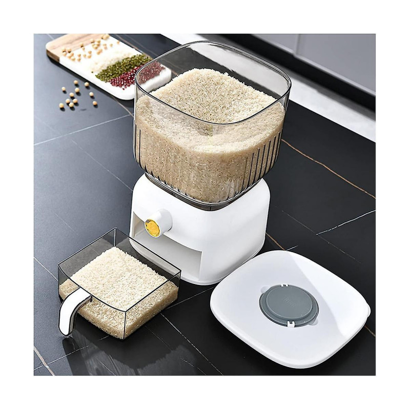 10KG Kitchen Nano Bucket Insect-Proof Moisture-Proof Sealed Rice Bucket Grain Pet Food Storage Cont