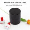 Cils Colle Réservoir de Stockage Stand Jar Boîte 4 Cellules Conteneur Noir
