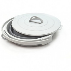 10l (2.64gallon) Seau de pêche pliable avec couvercle verrouillable - Baignoire ronde pliable - Seau d’eau en [...]