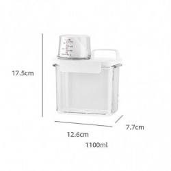 1-2l Boîte de stockage de poudre à linge Seau en plastique avec couvercle Organisateur à domicile Réservoir de [...]
