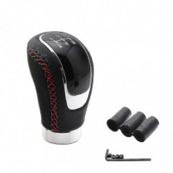 Manuel universel en cuir Voiture Gear Stick Shift Knob Shifter Levier de vitesses Pièces de levier de vitesse
