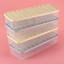 4 Pcs Set Refrigerator Food Preservation Storage Box Plastic Freezer Space Saver Food Container Org
