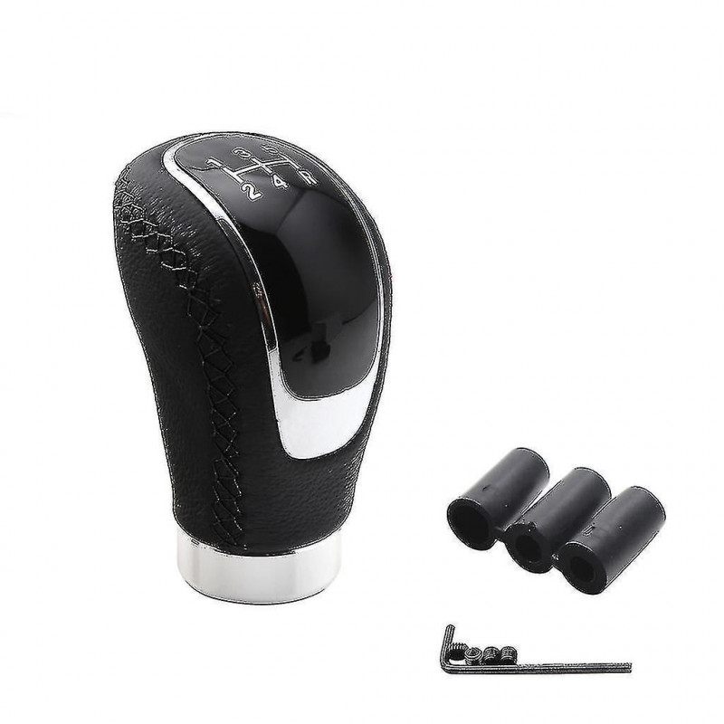 Manuel universel en cuir Voiture Gear Stick Shift Knob Shifter Levier de vitesses Pièces de levier de vitesse